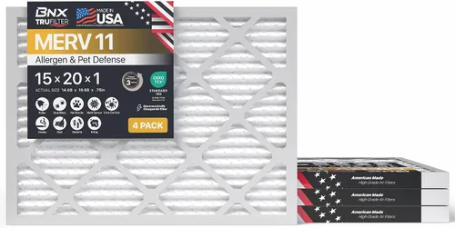 Miniatura 47 de BNX TruFilter - Filtro de aire MERV 11 de 18 x 20 x 1 pulgadas (paquete de 6) – Fabricado en Estados Unidos – Defensa contra Alérgenos Filtro