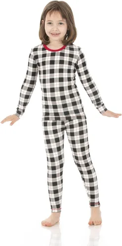 Miniatura 3 de KicKee Pants Conjunto de pijama de manga larga con estampado de piezas