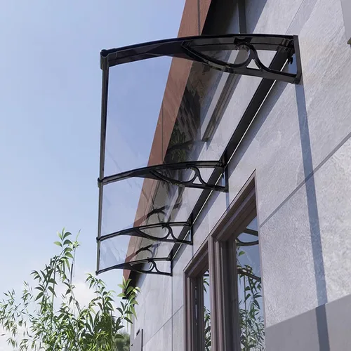 Toldo transparente para puerta delantera, toldo para exteriores, protección contra la lluvia UV, nieve, toldo para patio, refugio de lluvia,