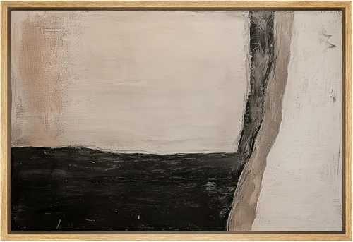 Miniatura 35 de SIGNWIN Lienzo enmarcado para pared, nubes blancas sobre el mar azul marino, pintura al óleo del océano costero, primer plano abstracto, moderno