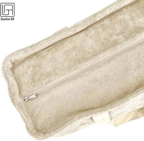 Miniatura 4 de Baseline IGR Bolsa de mano Bolso grande elegante y versátil Bolsa térmica interna Correa larga de lona Bolso de hombro de moda de playa, biege