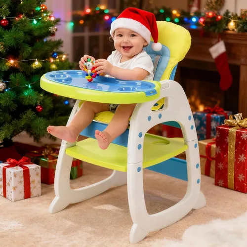 Miniatura 7 de Trona de bebé, Trona 3 en 1 para bebés y niños pequeños, Trona convertible para niños pequeños, Trona ajustable para alimentación infantil para niño