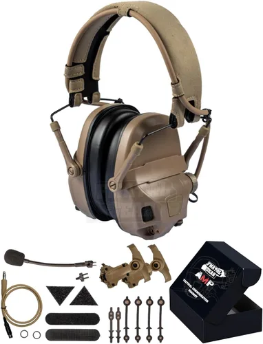 FMATAL GEAR 2026 AMP Tactical Headset, NRR 26dB Digital Noise Reduction Earmuffs for Hearing Protection, Communication DE