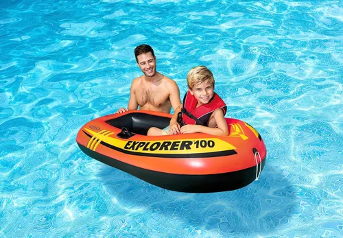 Miniatura 5 de INTEX Explorer Compact Inflatable Boat Series: Dual Air Chambers – Welded Oar Locks – Grab Handles – Bow Rope – Sporty Design