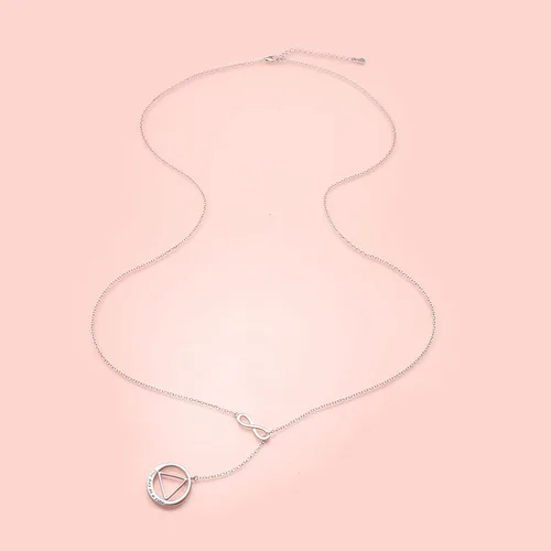 Miniatura 3 de Collar largo de plata de ley Larait Bar Y Lariat de cadena larga ajustable collar de regalo para ella, 30 pulgadas