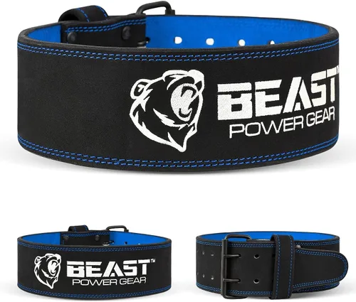 Miniatura 3 de Beast Power Gear Cinturones de Levantamiento de Pesas - Correa Gratuita de 4" de Ancho y 10mm de Grosor para Levantamiento de Pesas, Cultura Física