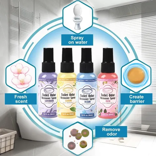 Miniatura 3 de Air Jungles Spray para excrementos de inodoro, 2 onzas líquidas (2 unidades), aroma a lavanda, espray eliminador de olores antes del número 2, hasta