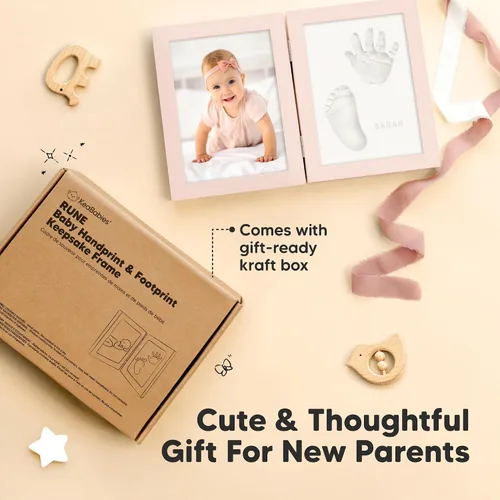 Miniatura 5 de KeaBabies Kit Personalizado de Huellas de Manos y Pies de Bebé, Arcilla de Secado Rápido - Kit de Recuerdo de Huellas de Pies y Manos para Recién
