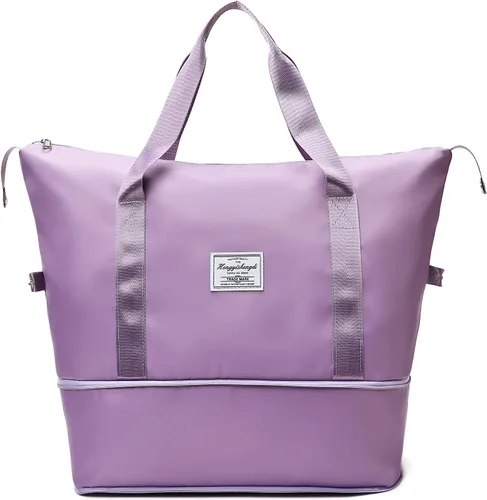 Miniatura 2 de Bolsa de lona de viaje, Bolsa de gimnasio deportiva, Bolsa de hombro para fin de semana, Púrpura, Matata Bolsa de viaje de viaje, bolsa de gimnasio