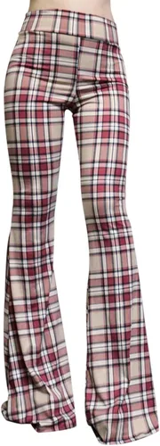 Miniatura 138 de ShopMyTrend - Pantalones de yoga largos con piernas anchas y acampanadas estilo palazzo, con cintura alta, para mujer