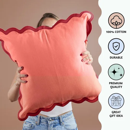 Miniatura 2 de Folkulture - Juego de 2 fundas de almohada de 18 x 18 pulgadas, fundas de almohada decorativas rojas para decoraciones del 4 de julio, almohadas