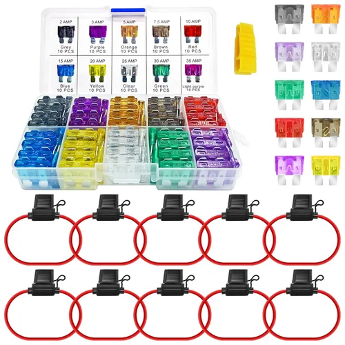 Miniatura 11 de MuHize Micro2 - Kit de grifos de fusibles – Paquete de 35 con fusibles de hoja de 5A a 30 A para automóvil, camión, SUV, RV 2 grifos Add-A-Circuit