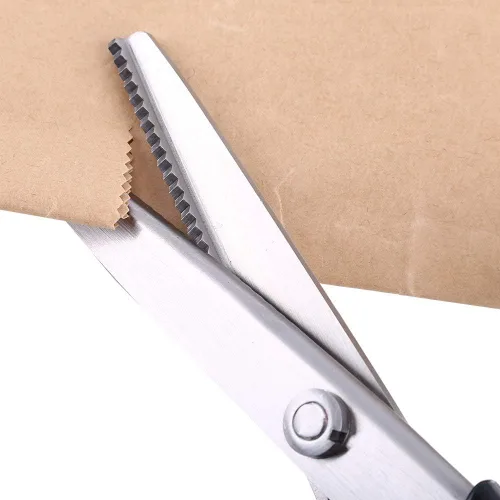 Miniatura 3 de Tijeras de corte en zig zag, tijeras de costura dentadas, tijeras de costura con mango de agarre cómodo para forro de tela, papel y uso artesanal