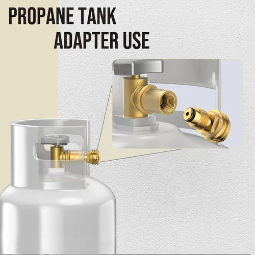 Miniatura 3 de 1 adaptador de tanque de propano POL a QCC1, adaptador de propano antiguo a nuevo, adaptador de tanque de propano de 5 a 100 libras que convierte