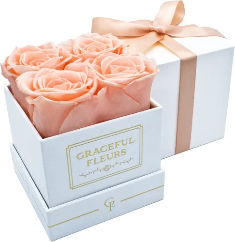 Miniatura 7 de Graceful Fleurs - Rosas reales de larga duración en una caja durante años, flores frescas preservadas para siempre para cumpleaños, Día de la Madre