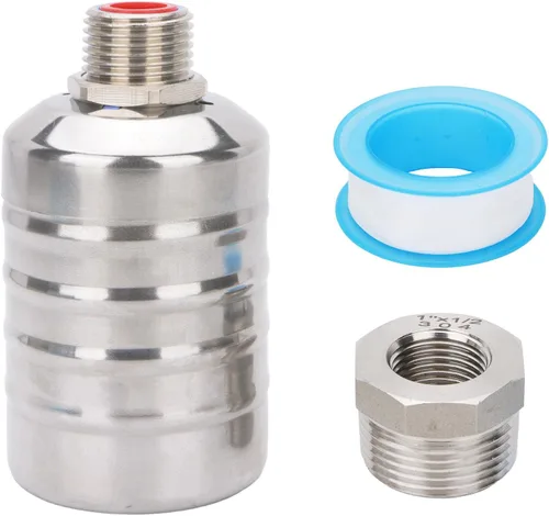 Baomain Válvula automática de control de nivel de agua, rosca macho de 1/1 pulgada, válvula de flotador de cierre automático, acero inoxidable 304
