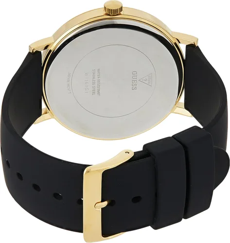 Miniatura 4 de GUESS Reloj analógico de cuarzo clásico para hombre con correa de silicona W1161G1 negro correa Negro - Correa