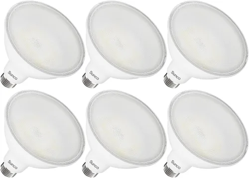 Sunco - Paquete de 6 bombillas LED PAR38 para exteriores, ultra brillante, 2800 LM, 20 W (equivalente a 250 W), blanco suave de 3000 K, regulable,