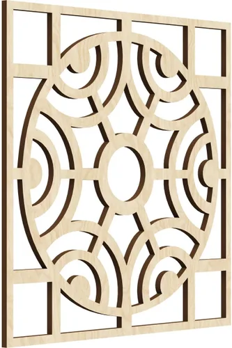 Miniatura 50 de Walton Paneles de pared decorativos de madera con calado, pequeños, 11 3/8 pulgadas de ancho x 11 3/8 pulgadas de alto x 1/4 pulgadas de alto, nogal