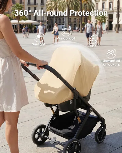 Miniatura 5 de Metplus Toldo 2 en 1 para Asiento de Automóvil de Bebé, Parasol de Privacidad Multiuso, Protege la Seguridad del Bebé con Estilo, Fundas