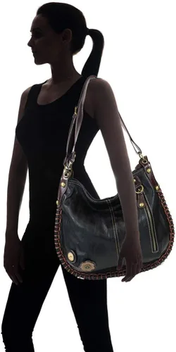 Miniatura 4 de CHALA Bolsos Bolso Chala Grande Convertible Crossbody o Hombro - NEGRO, Vaca