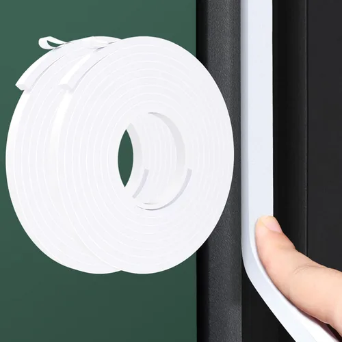 Miniatura 13 de Burlete Sello para Puerta Blanco, 1 Pulgada de Ancho X 1/4 Pulgada de Grosor, Sello de Ventana de Aire Acondicionado, Cinta de Espuma Autoadhesiva