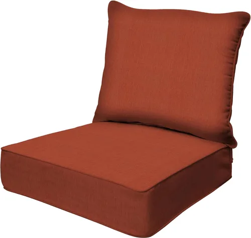 Miniatura 21 de Honeycomb Outdoor Heritage - Asiento profundo, 23 x 25 pulgadas, cojín para silla Cabana Stripe negro y marfil con funda extraíble, para muebles