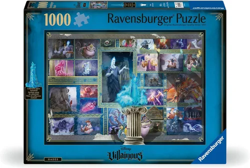 Ravensburger Disney Villainous: Hades and Figurine - Rompecabezas de 1000 piezas para adultos - 12001116 - Herramientas hechas a mano, fabricado en