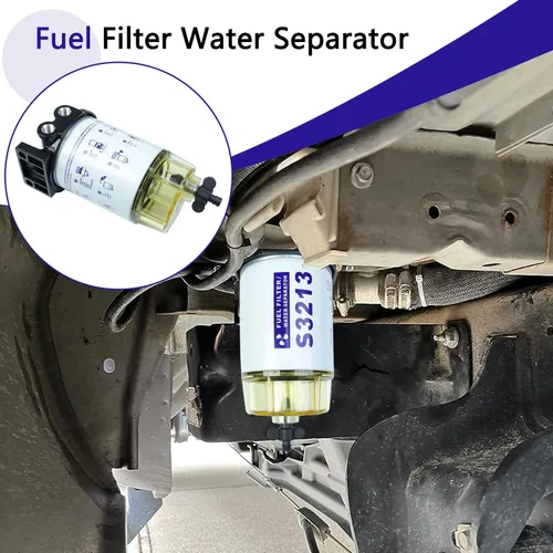 Miniatura 2 de Filtro de combustible separador de agua compatible con motor fueraborda Mercury Marine con púas de 3/8 pulgadas x 1/4 pulgadas NPT accesorios que