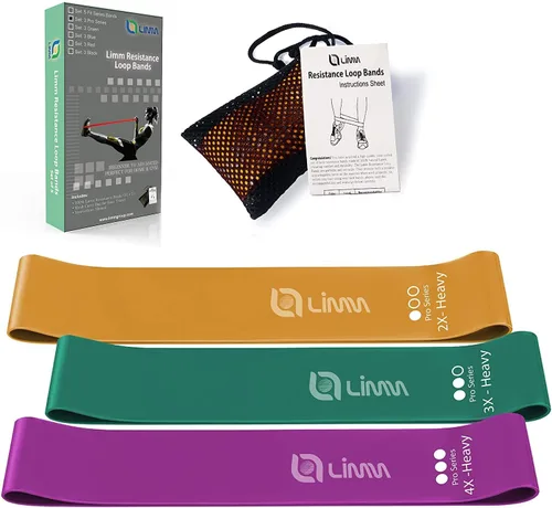 Miniatura 12 de Fittest Pro by Limm Resistance Bands for Legs and Butt, Fabric Exercise Loop Bands Yoga, Pilates, Rehab, Fitness and Home Workout, Strength Bands