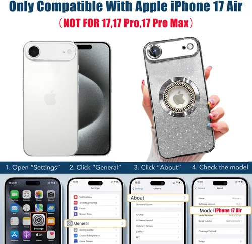 Miniatura 391 de Misscase Funda magnética con purpurina para iPhone 11 compatible con MagSafe, protección completa, delgada, a prueba de golpes, antiarañazos