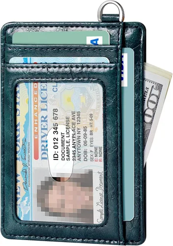 Miniatura 2 de FurArt - Cartera minimalista delgada con bolsillo frontal, bloqueo de identificación de radiofrecuencia (RFID), tarjetero, para hombres y mujeres