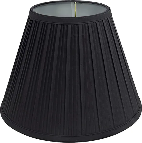 Miniatura 2 de Aspen Creative 59152A - Pantalla plisada Empire Uno en negro, parte superior de 4.5 pulgadas x 8 pulgadas inferior x 6.5 pulgadas de altura