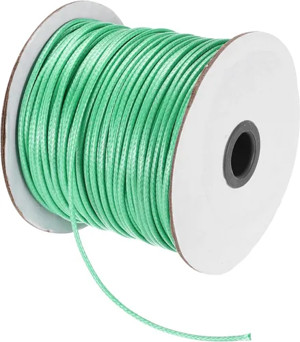 Miniatura 69 de MECCANIXITY Cordón encerado de poliéster encerado de 0.020 in, cuerda de cera de 175 yardas para hacer pulseras, collares, cuentas, joyería y Negro