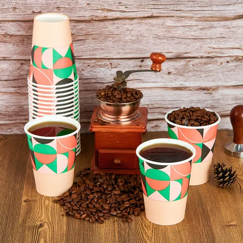 Miniatura 5 de Turbo Bee Paquete de 270 vasos de papel de 12 onzas, tazas de café desechables, vasos para bebidas calientes/frías para agua, tazas de agua de papel