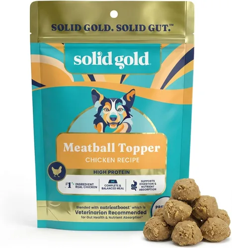 Miniatura 11 de Solid Gold Complementos de Comida para Perros Secada al Aire para Alimentos Secos – Golosinas saludables para perros con carne de res real