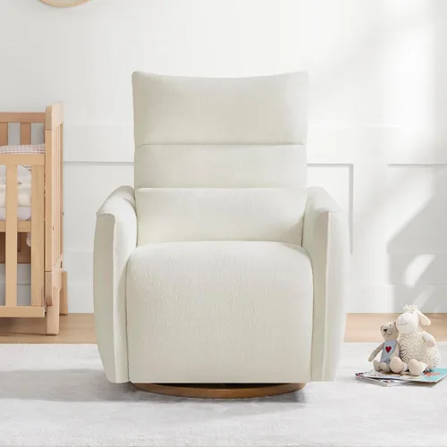 Miniatura 2 de CHITA Silla reclinable giratoria, reclinable mecedora eléctrica para cuarto de bebé, con reposacabezas eléctrico ajustable, certificado FSC, base