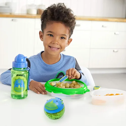 Miniatura 2 de Skip Hop Contenedor de aperitivos para bebé, taza de aperitivos a la hora de comer, Dino 2-Dino