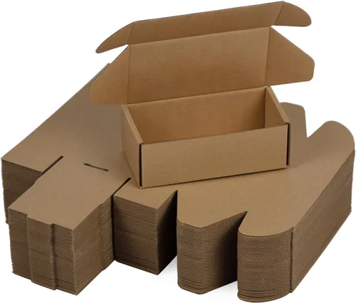 Miniatura 9 de SUNLPH - Paquete de 50 cajas de envío pequeñas de 4x4x1 pulgadas, cajas de cartón corrugado negras, caja de embalaje para mudanza y envío Negro