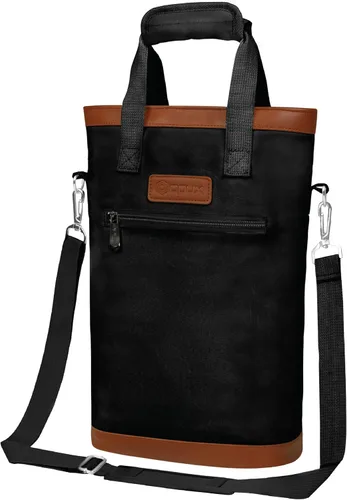 opux - Portavinos para 2 botellas, bolsa aislada a prueba de fugas para vino, bolsa de enfriamiento portátil para viajes BYOB, picnic, estuche de