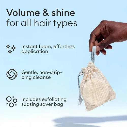 Miniatura 4 de Vove Juego de barra de champú (2 barras + bolsa de almacenamiento), champú sólido sin sulfato para el crecimiento y la fuerza del cabello, proteína