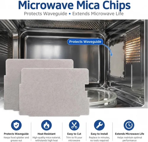 Miniatura 4 de 5304462314 Reemplazo de cubierta de mica para guía de ondas de microondas compatible con microondas Frigidaire Electrolux, pieza de reparación