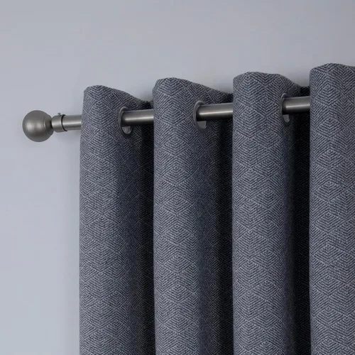 Miniatura 2 de always4u Cortinas geométricas de rombos suaves con aspecto de lana, 2 paneles, cortinas de lujo para tratamiento de ventanas de invierno, para sala