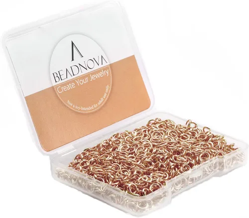 Miniatura 11 de BEADNOVA Anillos de salto negros de 0.157 in para hacer joyas, anillos abiertos para llaveros y reparación de collares (300 unidades)