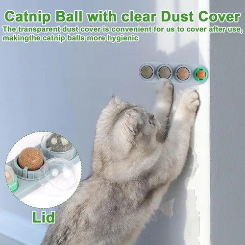 Miniatura 6 de CCINEE Pelotas de hierba gatera para gatos, juguetes comestibles para gatos para lamer gatos, seguros y saludables, juguetes para masticar, limpieza
