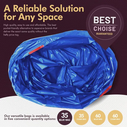 Miniatura 5 de PAMI Bolsas de basura altas con cordón de reciclaje para cocina, bolsas de basura de plástico extra fuertes, forros gruesos para cubos de basura