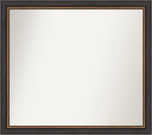 Miniatura 37 de Amanti Art Espejo de baño negro para sobre el fregadero, 23 x 23 pulgadas, espejo cuadrado negro Ashton, marco de madera tradicional mediano, se