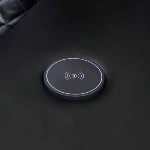 Miniatura 9 de Juego de sofá reclinable eléctrico de cuero con LED, juego de muebles de sala de estar, juego de sofá de cuero con puerto USB, consola