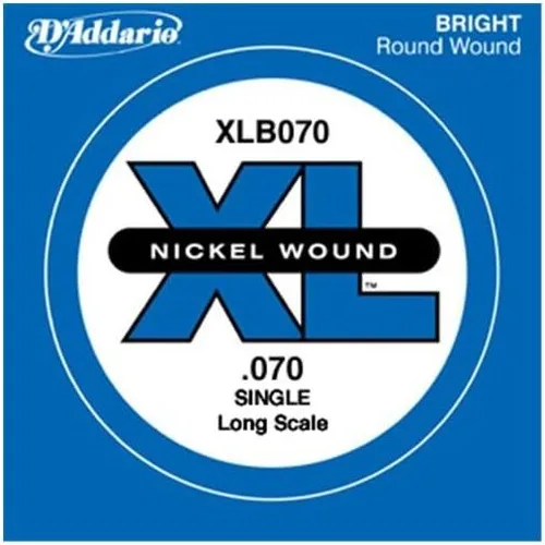 Miniatura 11 de D'Addario XLB020P Guitarra Bajo de Acero Liso Cuerda Simple, Escala Larga, .020