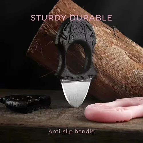 Miniatura 3 de Bethel Cuchillo de hoja fija ultra pequeño, hoja de acero inoxidable médico 316L de 0.8 pulgadas con mango ABS, mini cuchillo para corte